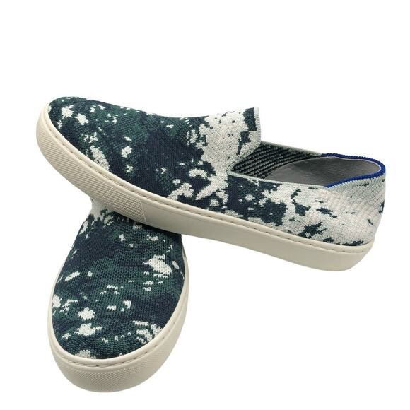 Rothy's The Sneakers in Shibori Sea Green Retired Women’s Size 8.5 - Picture 4 of 10